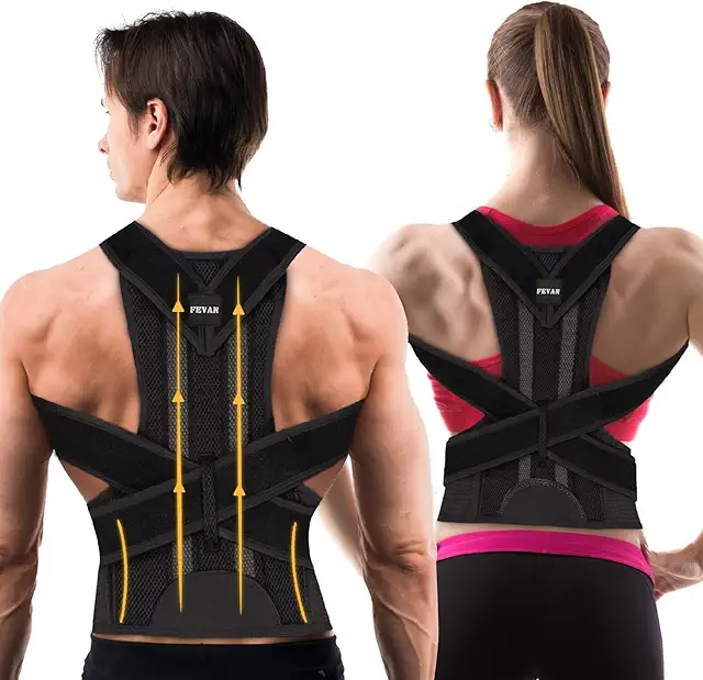 FEVAN Adjustable Premium Back Posture Corrector for Men and Women - Bättre Hållning Sele