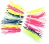 20Pcs Squid Fishing Lures, Artificial Soft Octopus Skirts Trolling Saltwater Bait10cm Hoochie Lure