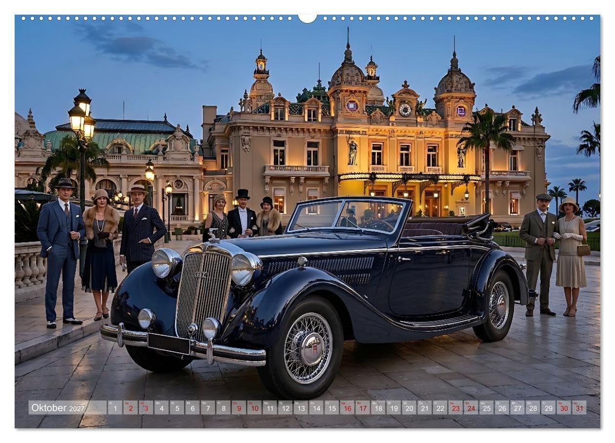 Zwischen Prunk und Promenaden (hochwertiger Premium Wandkalender 2027 DIN A2 quer), Kunstdruck in Hochglanz: Als die Autos noch Charakter hatten