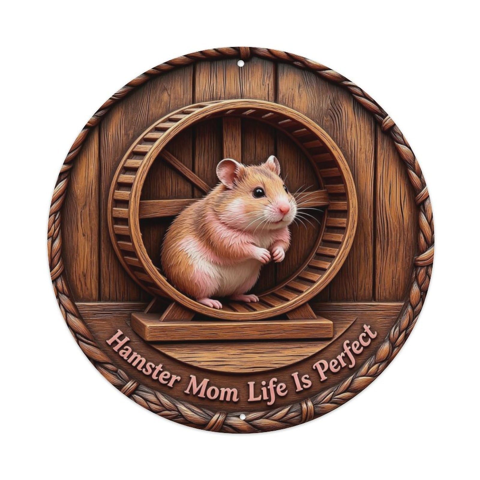 Hamster Mom Life Is Perfect Metal Tin Sign Plaque