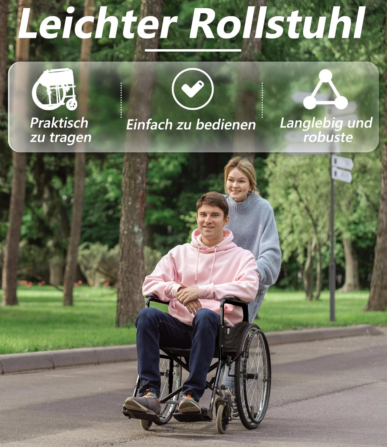Fauteuil roulant portable, léger, pliable, poids : seulement 13 kg, support de fauteuil roulant de transport, 120 kg, avec poignée télescopique
