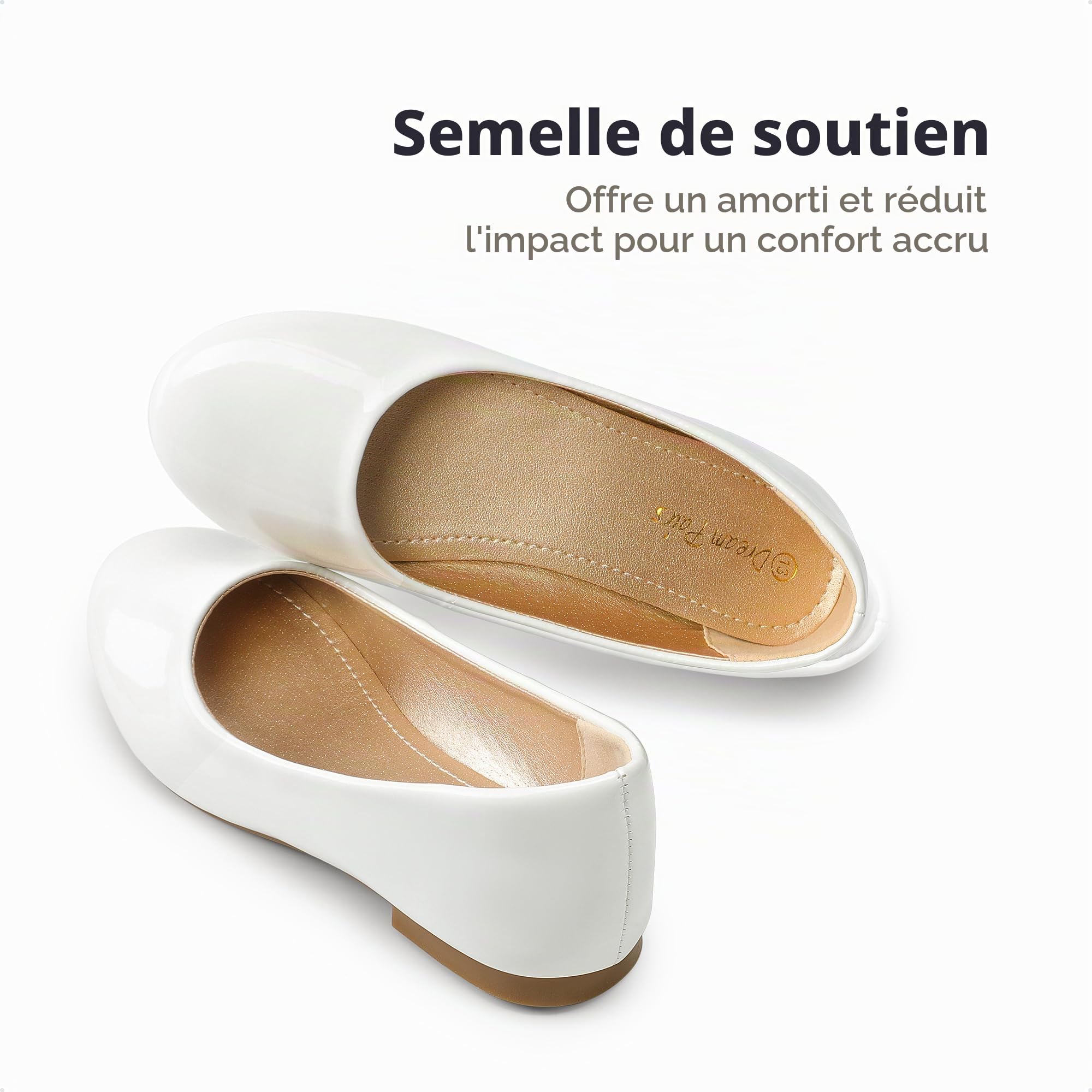 DREAM PAIRS Ballerines Fille Confortables à Enfiler, Chaussures Plates Enfant Semelle Souple Antidérapante, pour Quotidien, Fête et Mariage