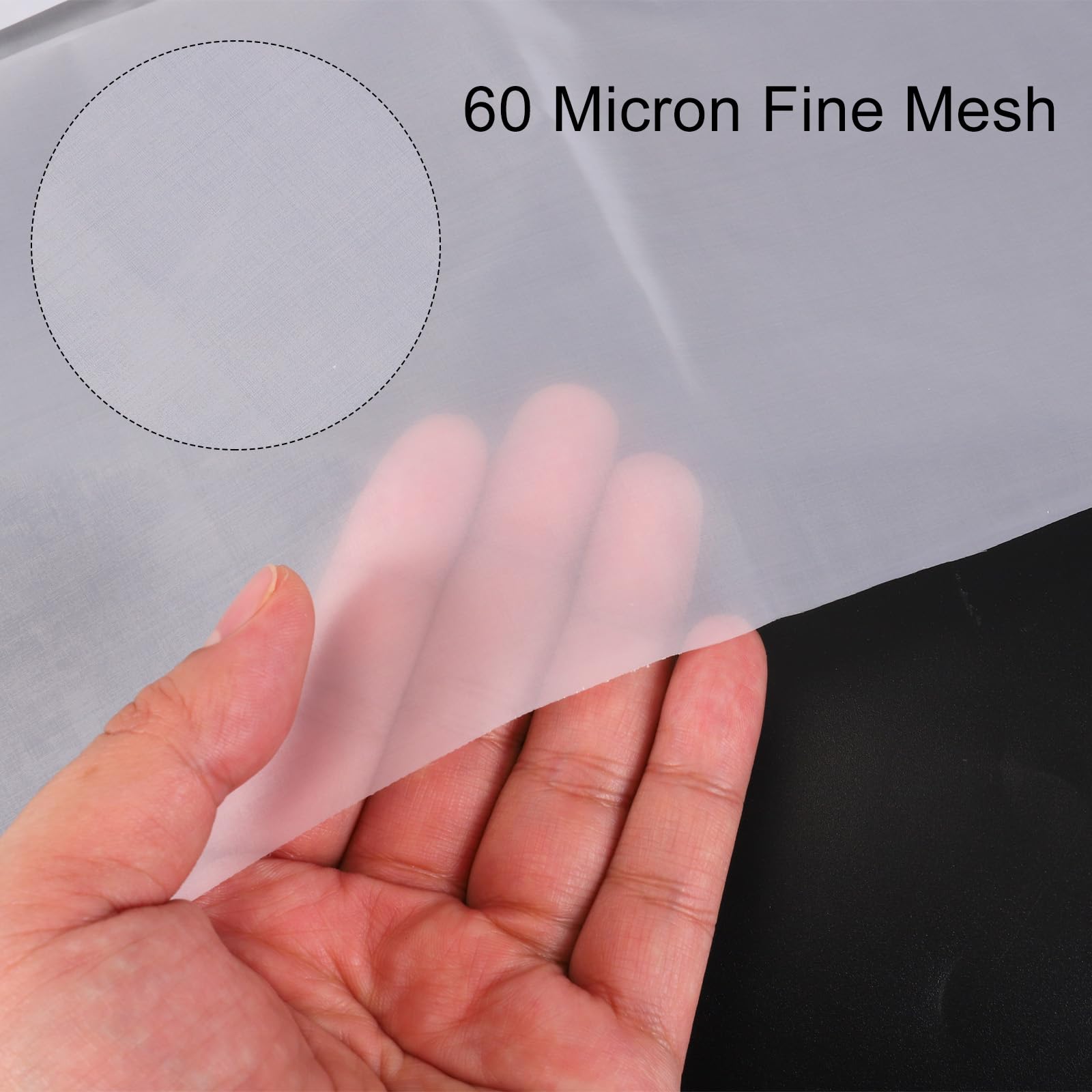 Unique Bargains 60 Mesh Paint Nylon Mesh Filter Woven Net Sheet Filter Cloth 78x39inch For Paint Home Brewing White