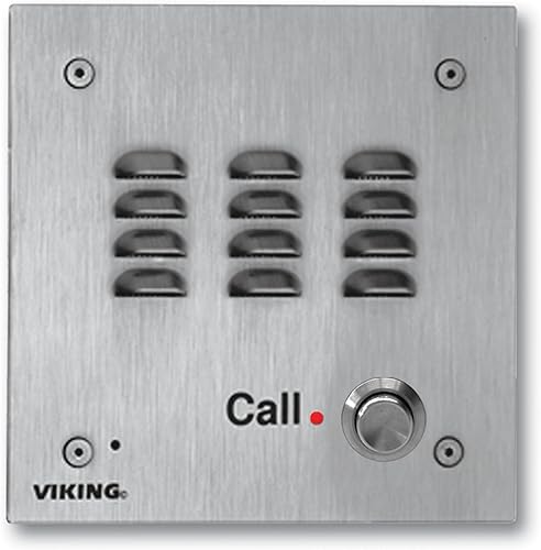 Viking Electronics Teléfono con altavoz Hansdsfree de acero inoxidable E-30 con marcador