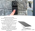 Panneau solaire Panneau solaire de la caméra, 10W Panneau solaire pour Google Nest pour Doorbell 2K Caméra pour sonnette de porte vidéo 2 pour sonnette de porte 3 (CSP4W-O-W)