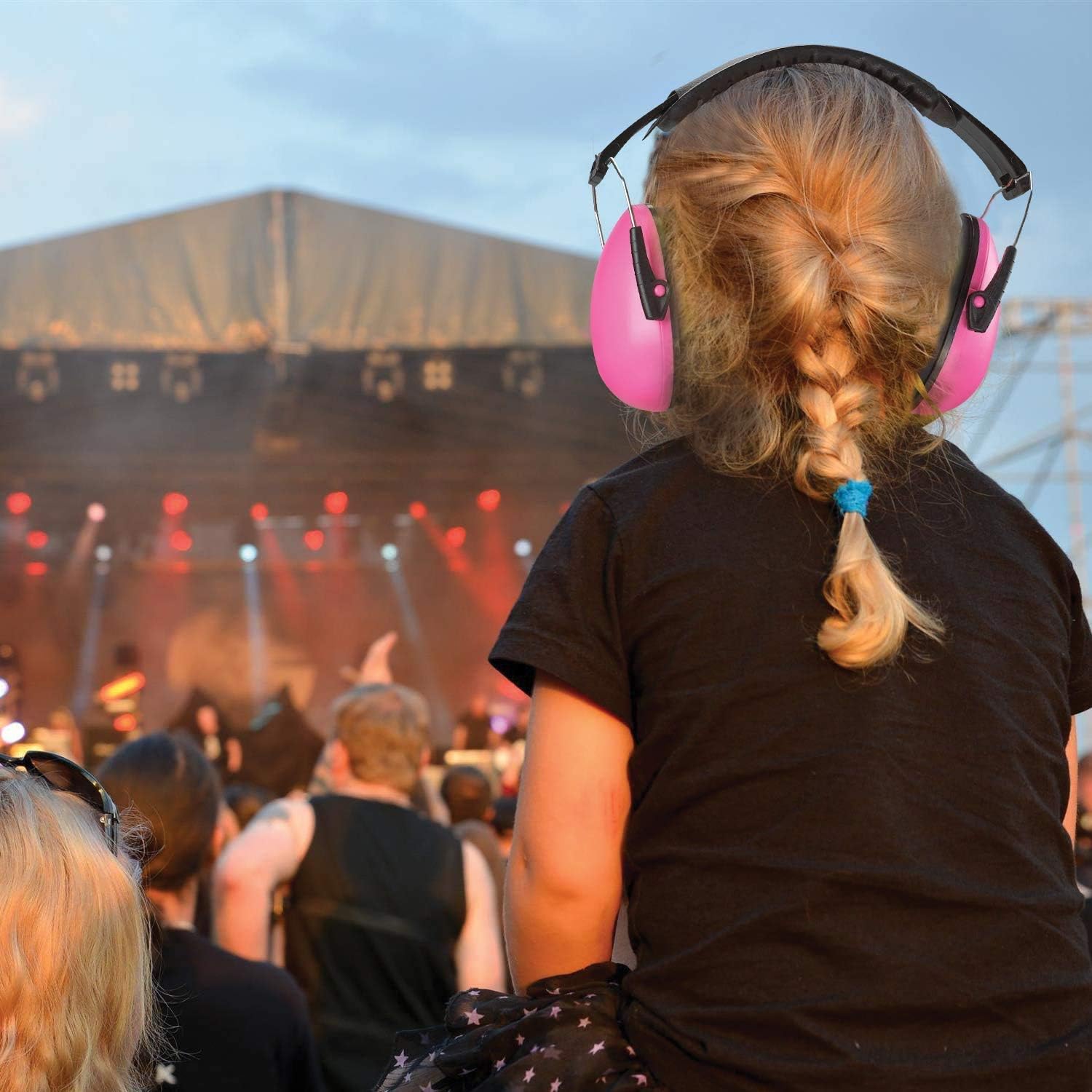 Ear Muffs Noise Protection - Pink Hearing Protection and Noise Cancelling Reduction Safety Ear Muffs, Fits Children and Adults for Shooting, Hunting, Woodworking, Gun Range, Mowing, and More by MEDca - - 