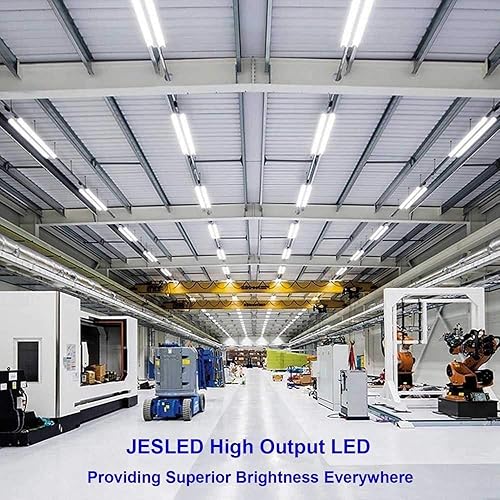 Miniatura 5 de JESLED Tubo de luz LED T8T10T12 de 8 pies, base FA8 de un solo pasador, 50W 6000LM 5000K luz blanca diurna, bombilla fluorescente LED en forma de V