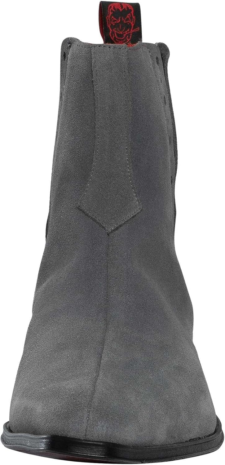 Jeffery West Men's Suede Chelsea Boots, Shark, 11 US