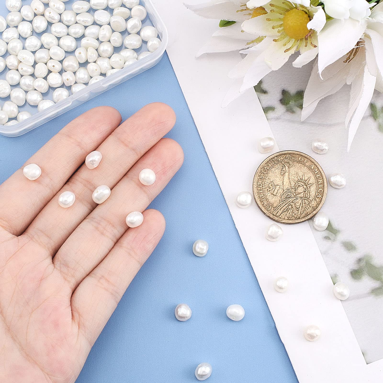 NBeads 155 Mini Natuurlijke gekweekte Zoetwater Parel Kralen, 1.5-2mm Kleine Rijst Vormige Parel Charms Voor Craft Sieraden Maken, Seashell Kleur NBeads 155 Mini Natuurlijke gekweekte Zoetwater Parel Kralen, 1.5-2mm Kleine Rijst Vormige Parel Charms Voor Craft Sieraden Maken, Seashell Kleur