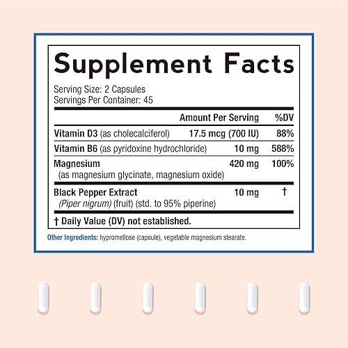 Miniatura 9 de Doctor's Recipes Glicinato de magnesio 100 mg 90 cápsulas y glicinato de magnesio 420 mg 90 cápsulas