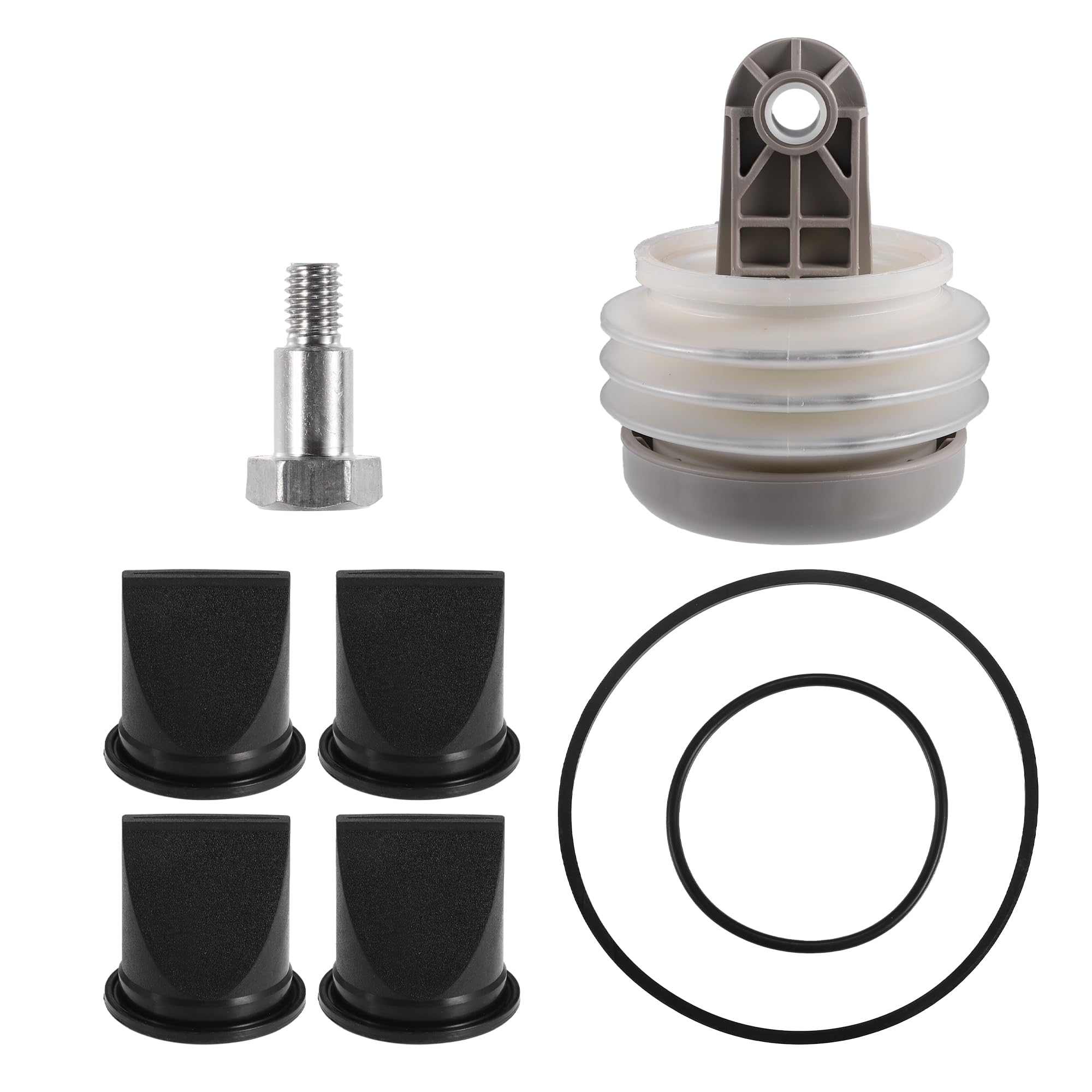 X AUTOHAUX Kit De Fuelles De Bomba Para Dometic/Sealand Vg Y Vht 1 Kit | Negro, Blanco, Gris, Goma, Metal, Plástico, 12.5X9.8Cm, 4 Válvula Pico De Pato, 1 Bomba, 1 Tornillos, 2 Kit Anillos En O