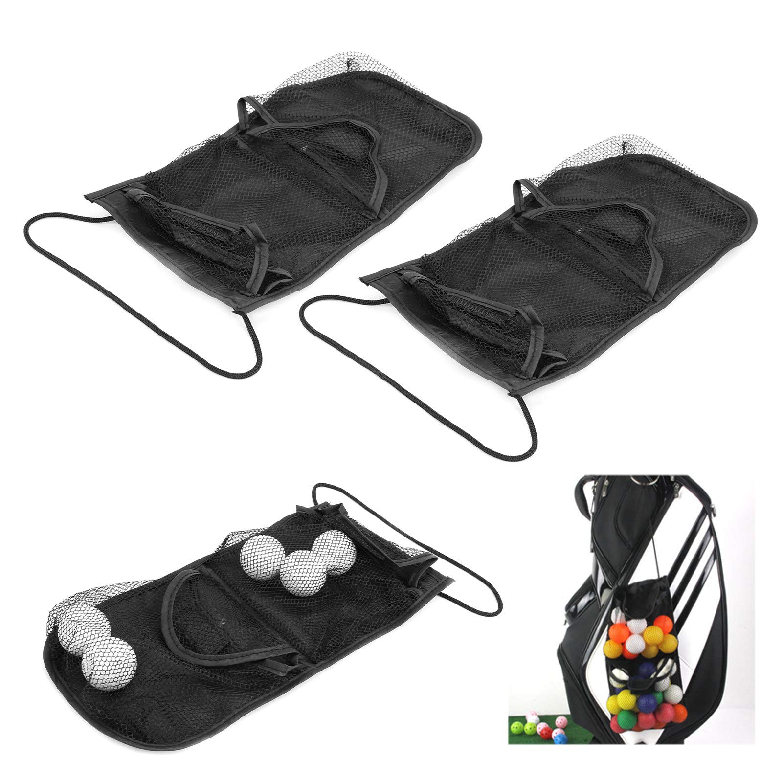 PORTA PALLINE DA GOLF IN RETE DI NYLON GRANDE PORTATA CON CORDA PER GOLF