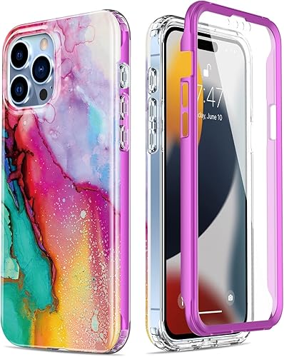 Esdot Funda para iPhone 15 con protector de pantalla integrado, funda duradera con diseños de moda para mujeres y niñas, elegante funda protectora