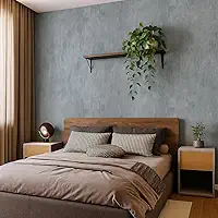 Papel de Parede Adesivo Autocolante Decoração Quarto Sala Casa Escritório Cimento Queimado 10 Metros