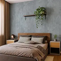 Papel de Parede Adesivo Autocolante Decoração Quarto Sala Casa Escritório Cimento Queimado 10 Metros