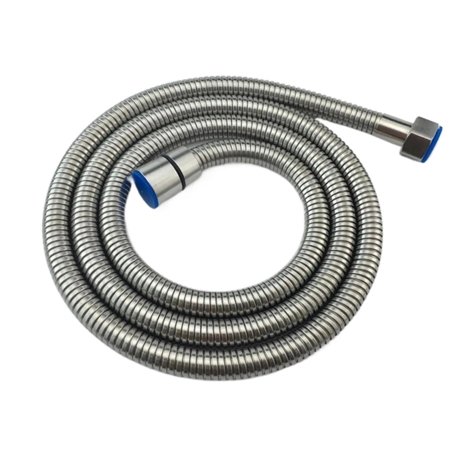 Manguera de ducha flexible de 1,5 m – SUS 304 de acero inoxidable largo para baño, tubo extraíble, accesorio de ducha premium, acabado plateado