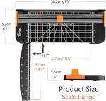 Firbon A4 Paper Cutter 12 Inch Titanium Paper Trimmer Scrapbooking Tool with Automatic Security Safeguard and Side Ruler for Craft Paper, Coupon, Label and Cardstock (Black)