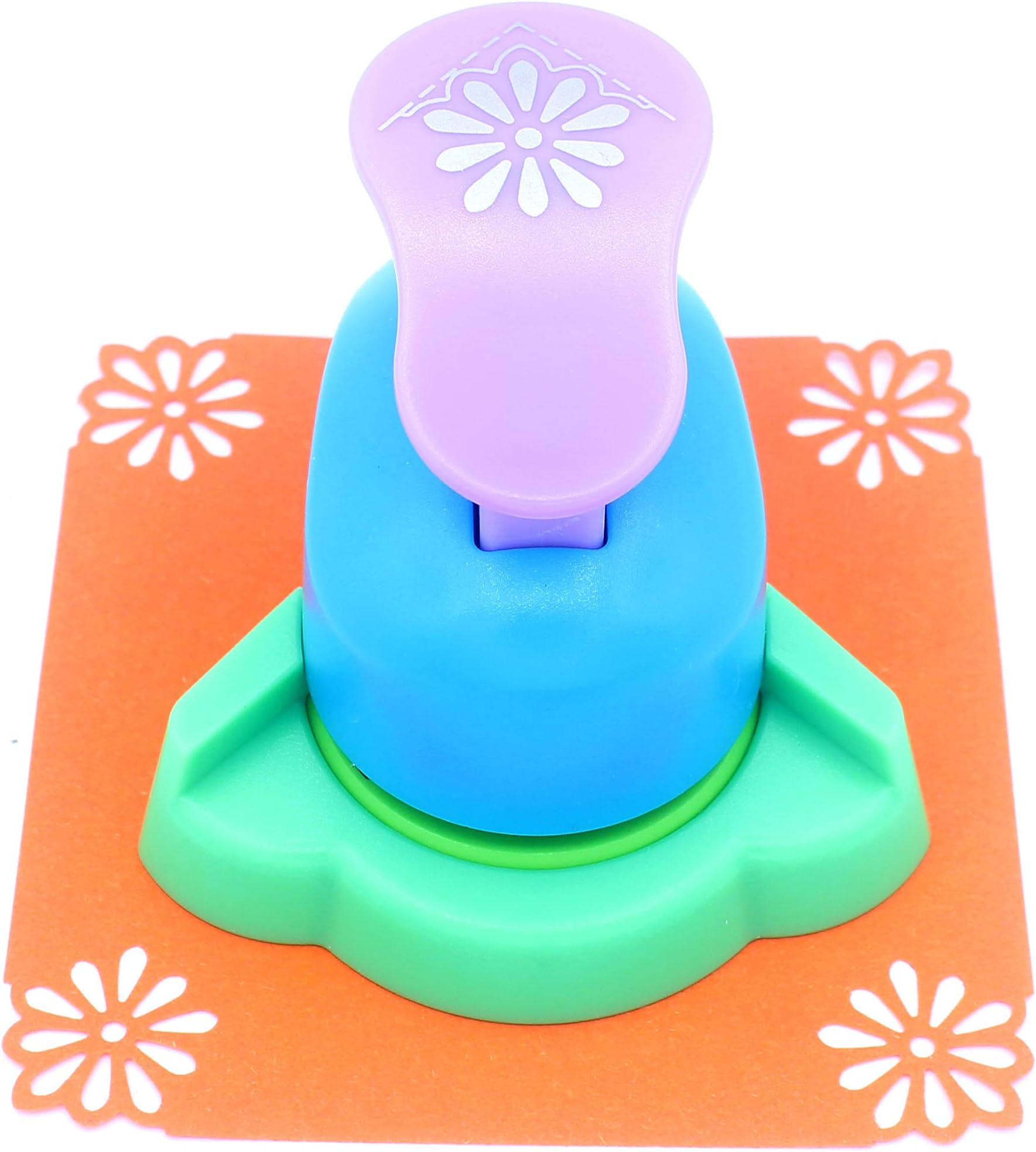 Hollow Corner Embossing Puncher - Right-Angle Lever Punch (Chrysanthemum)