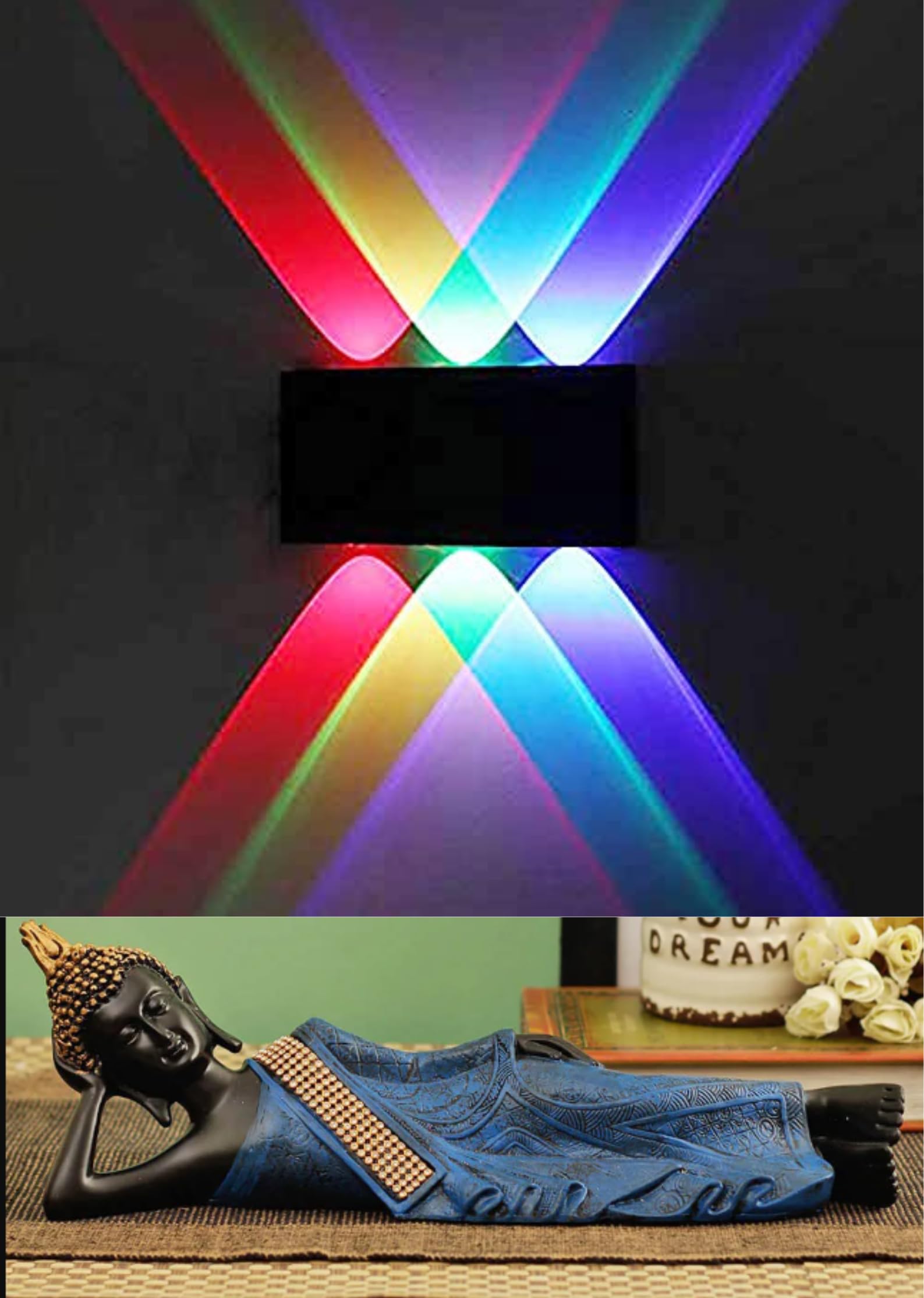 Glintac Waterproof LED Wall Lights for Indoor and Outdoor Decorative Wall Lamps Brighten Up Your Home with Stylish LED Wall Lighting 3+3 Wall Lights for Living Room, Bedroom, Staircase. Elevation.-image-0