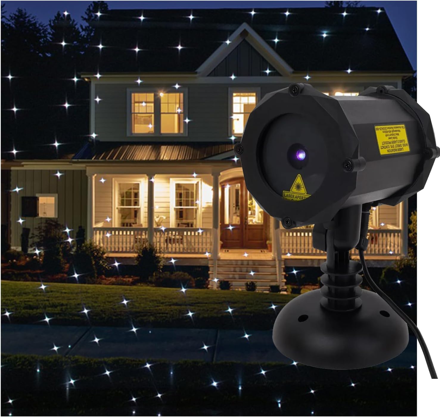 LedMAll Bluetooth Motion Full Spectrum 7 Color White Star Effects Laser Christmas Decorative Lights Remote Control