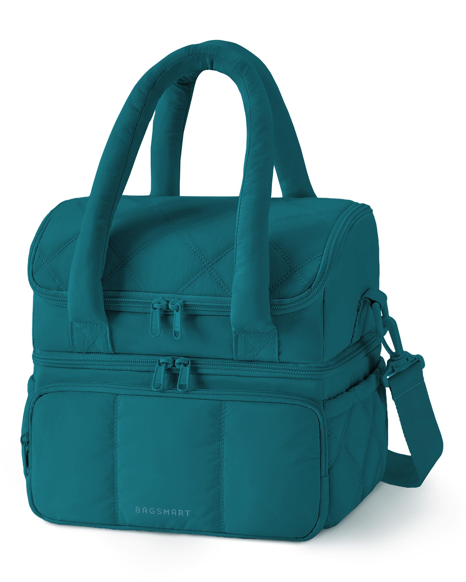 bagsmart Insulated Lunch Bags for Women, 6.7L Portable Lunch Box with Shoulder Strap Reusable Cooler Bag, Puffy Thermal Lunch Tote for Work/School/Picnic/Travel โ image 1