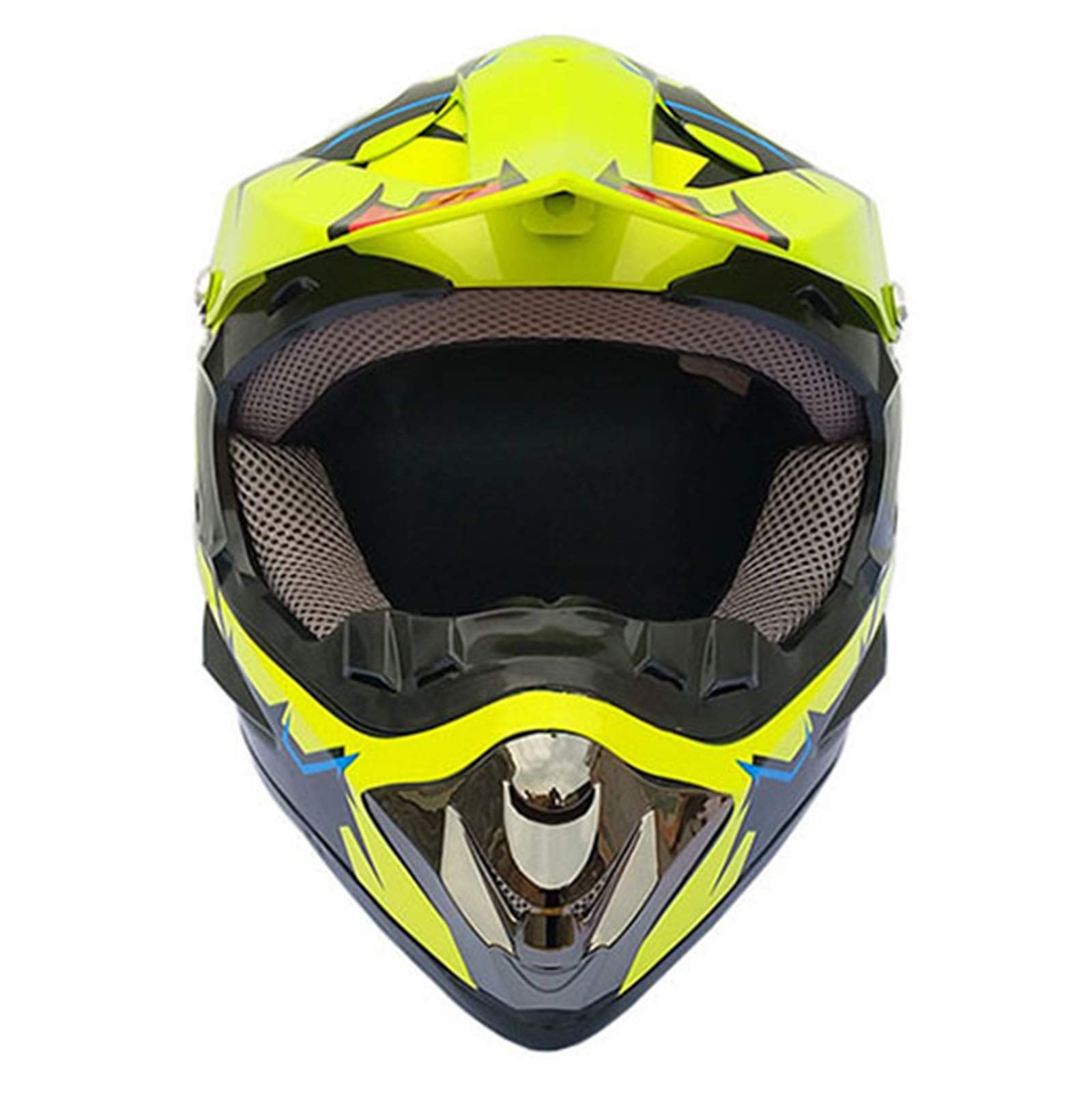Casco, Guantes y Gafas de Motocross para niños (Juego de 4) Cascos de protección Integral para Motocicleta Casco de Karting ATV para niños y Adultos Aprobado por Dot (S / M / L / XL)