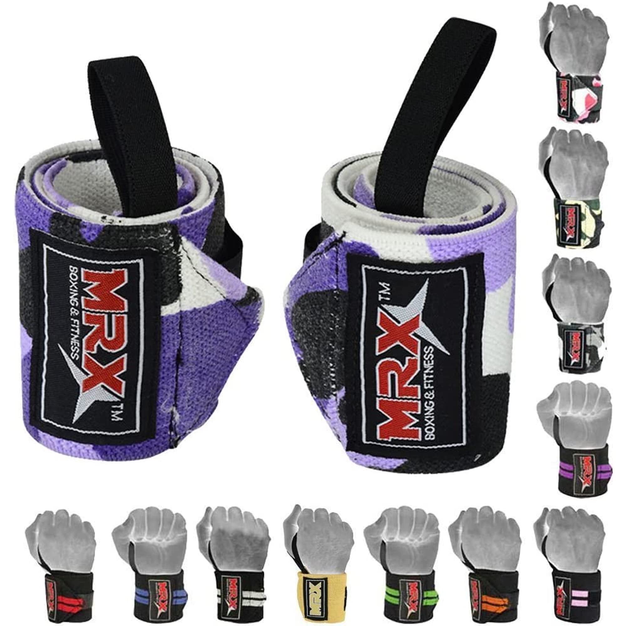 MRX Weight Lifting Gym Training Wrist Wraps for Wrist Support Bodybuilding Workout Crossfit Wrap Men/Women-image-10