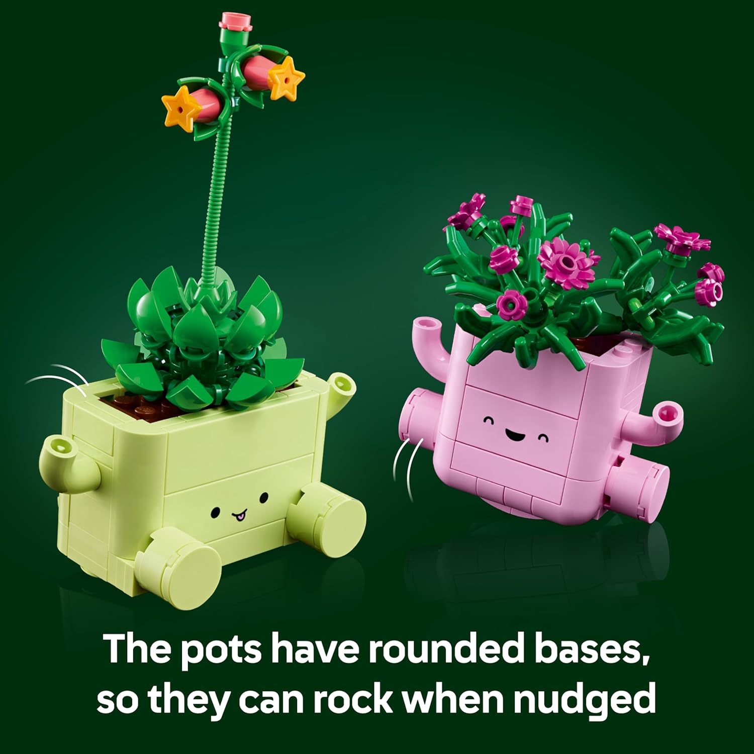 LEGO Botanicals Rocking Plants - Artificial Flowers Set - incl. 2 Faux Plants & 2 Pastel Coloured Pots for Bedroom Decor - DIY Gift Idea for 9+ Year Old Girls & Adults - 11506 — image 5