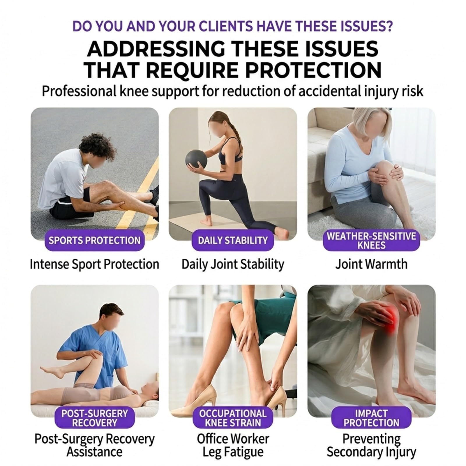 Kniebandage für Damen und Herren, Kompressionsmanschette zum Laufen, Radfahren, Fitnessstudio, Sport, Linderung von Gelenkschmerzen, atmungsaktives elastisches Kniepolster für Basketball und Fußb