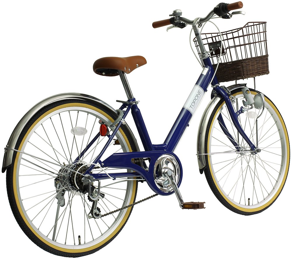 Amazon.co.jp: 子供用自転車 24インチ スチール シマノ製 6段変速 カゴ 