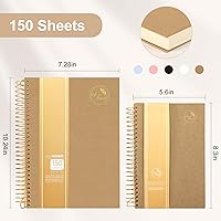 Vista 46 de Yoment Small Spiral Notebook,300 Pages Hardcover Spiral Notebooks,5.5”x 7.5”College Ruled Notebook,A5 Spiral Bound Journal,Hard Cover Notebooks for