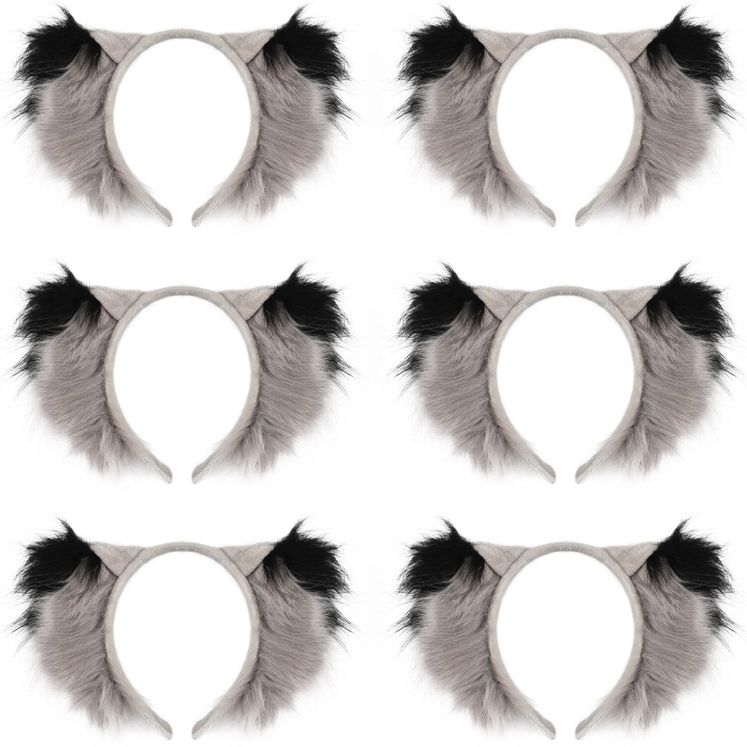 HODRME 6 PCS Animal Ears Headband-Halloween Christmas Festival Theme Party Animal Cosplay Costume Headbands