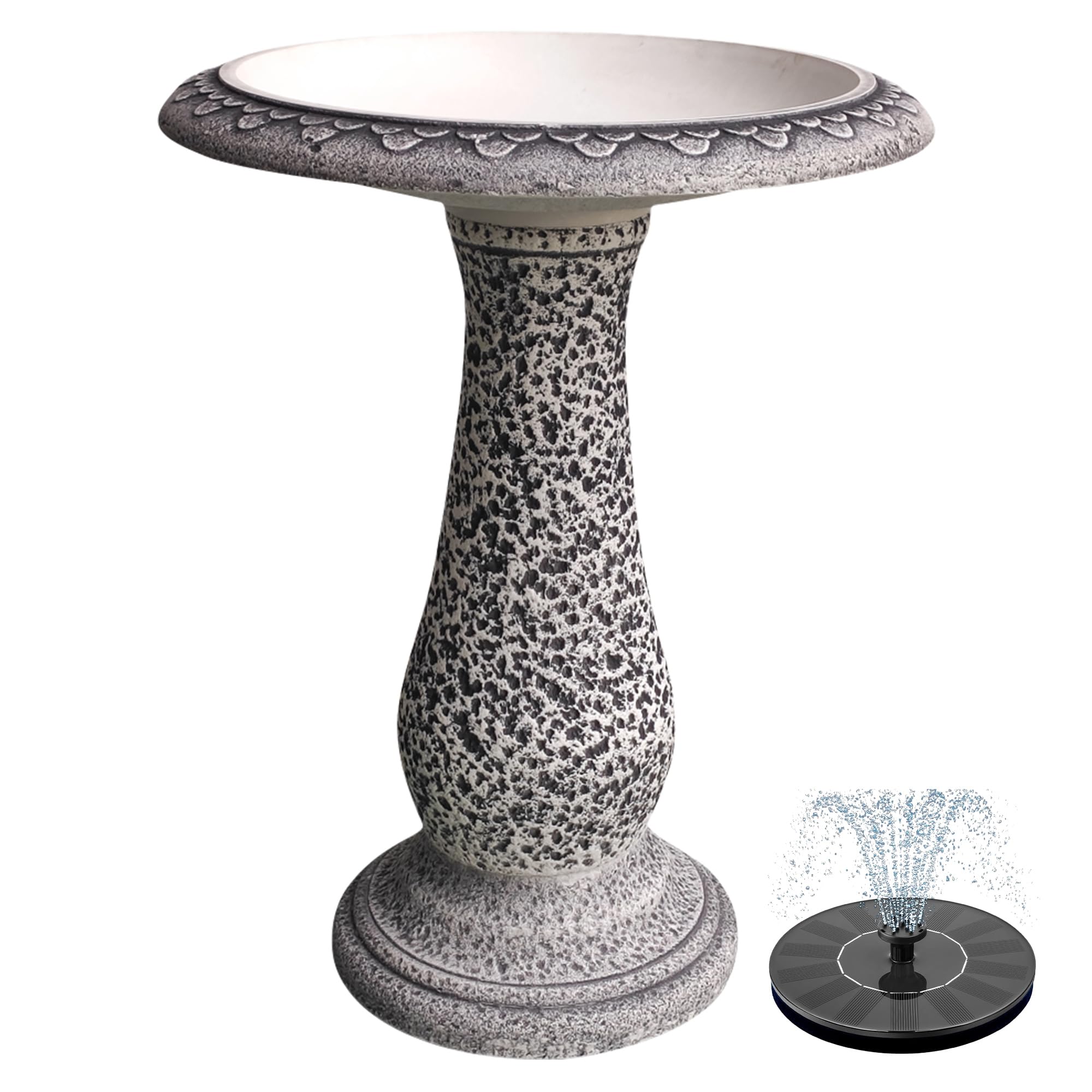 Austram Pedestal Birdbath with Solar Fountain