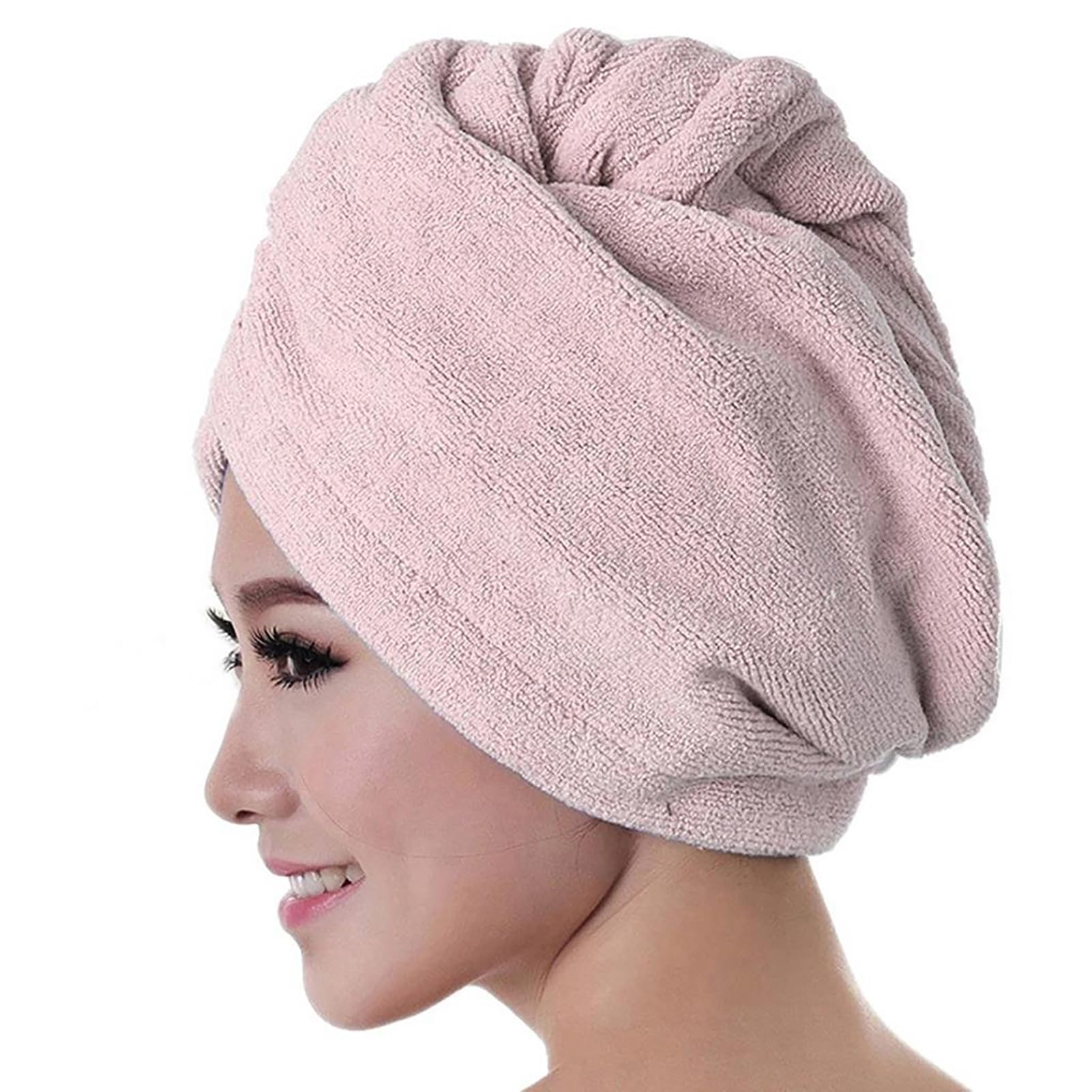matumou Hair Turban Breathable Strong Absorbent Microfiber Hair Drying Towel for Bathroom Hair Turban