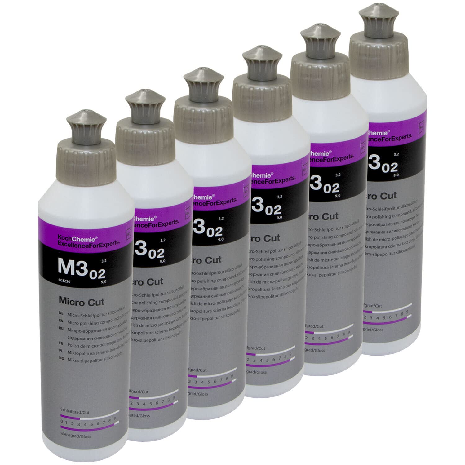 Micro abrasivo sin aceite de silicona Micro Cut & Finish M3.02 Koch Chemie 6 x 250 ml
