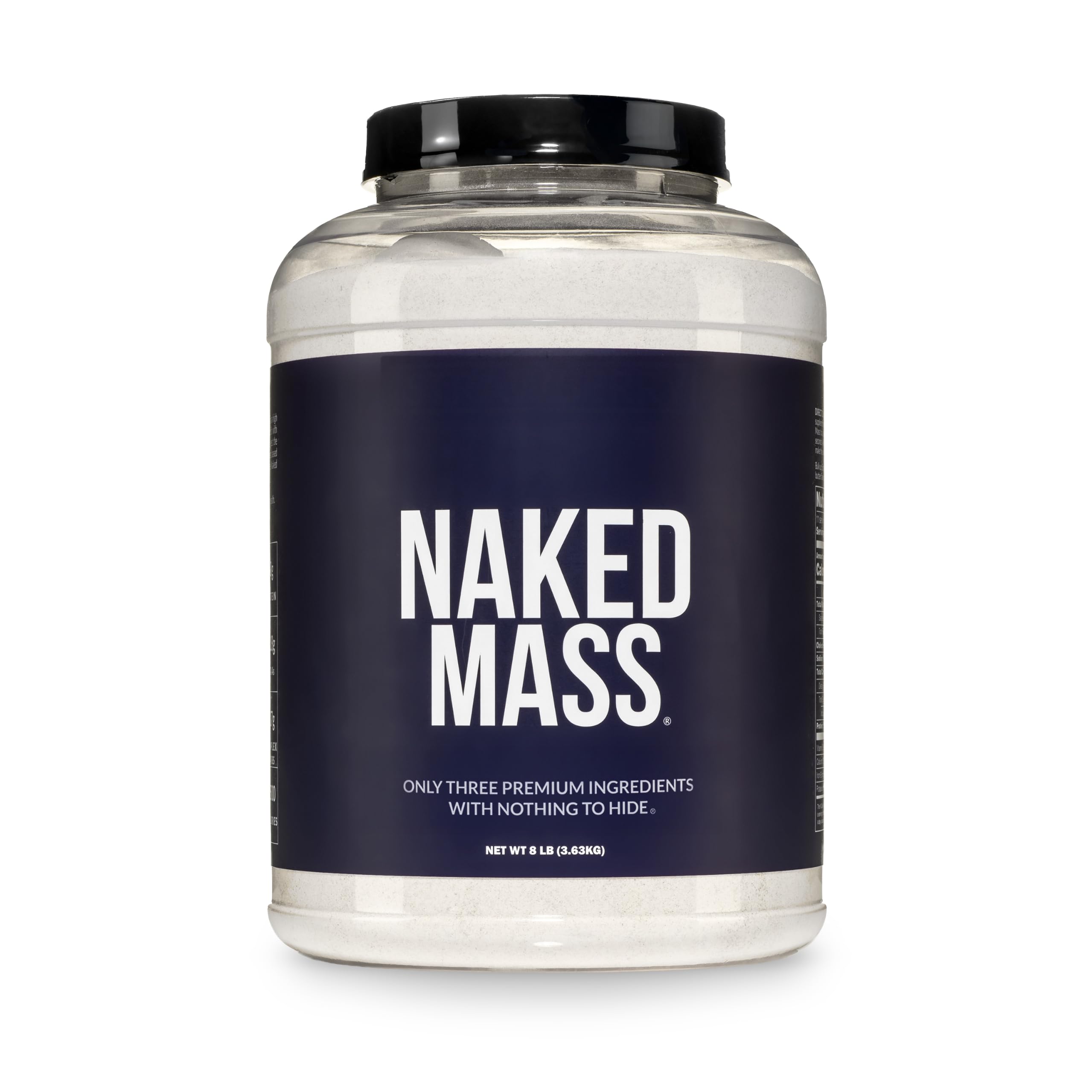NAKED Mass - Natural Weight Gainer Protein Powder - 8 LB Bulk, NSF Certified, GMO Free, Gluten Free & Soy Free. No Artificial Ingredients - 1,250 Calories per Serving — Amazon image 9