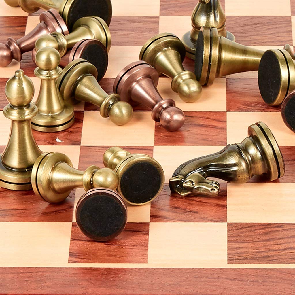 Set di Legno, tavola, Pezzi Metallo, Set Giochi for Principianti, Adulti e Bambini