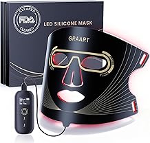 Red Light Therapy for Face - Anti-Aging, Wrinkles & Acne with 7 Modes, 850nm Infrared red Light Therapy, LED Face Mask with 432 LEDs,at Home & Travel