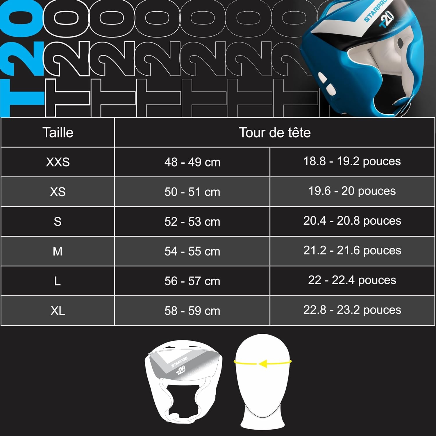 Starpro Boxing Headgear for Men Women - Safety Headguard with Padding - Muay Thai MMA Training Sparring Karate