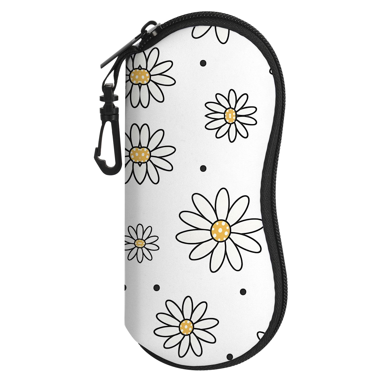 Sunglasses Soft Case, Cute Ultra Light Portable Neoprene Zipper Eyeglass Glasses Case with Belt Clip for Men Women