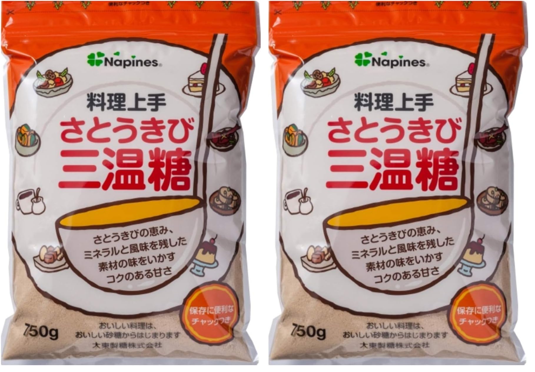 Amazon.co.jp: クローバー印 大東製糖 料理上手さとうきび三温糖 750g