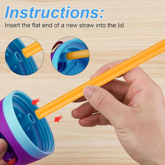 BOXOB Replacement Parts Kit for Owala FreeSip Water Bottle 24oz & 32oz | Replacement Parts Kit for Water Bottle Includes 2 Stoppers 2 Sealing Rings 6 White Straw 1 Screwdriver & 1 Straw Brush
