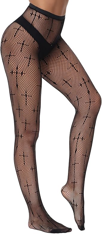 Tights for Women High Waist Fishnet Stockings Lace Leggings Floral Lace Pantyhose