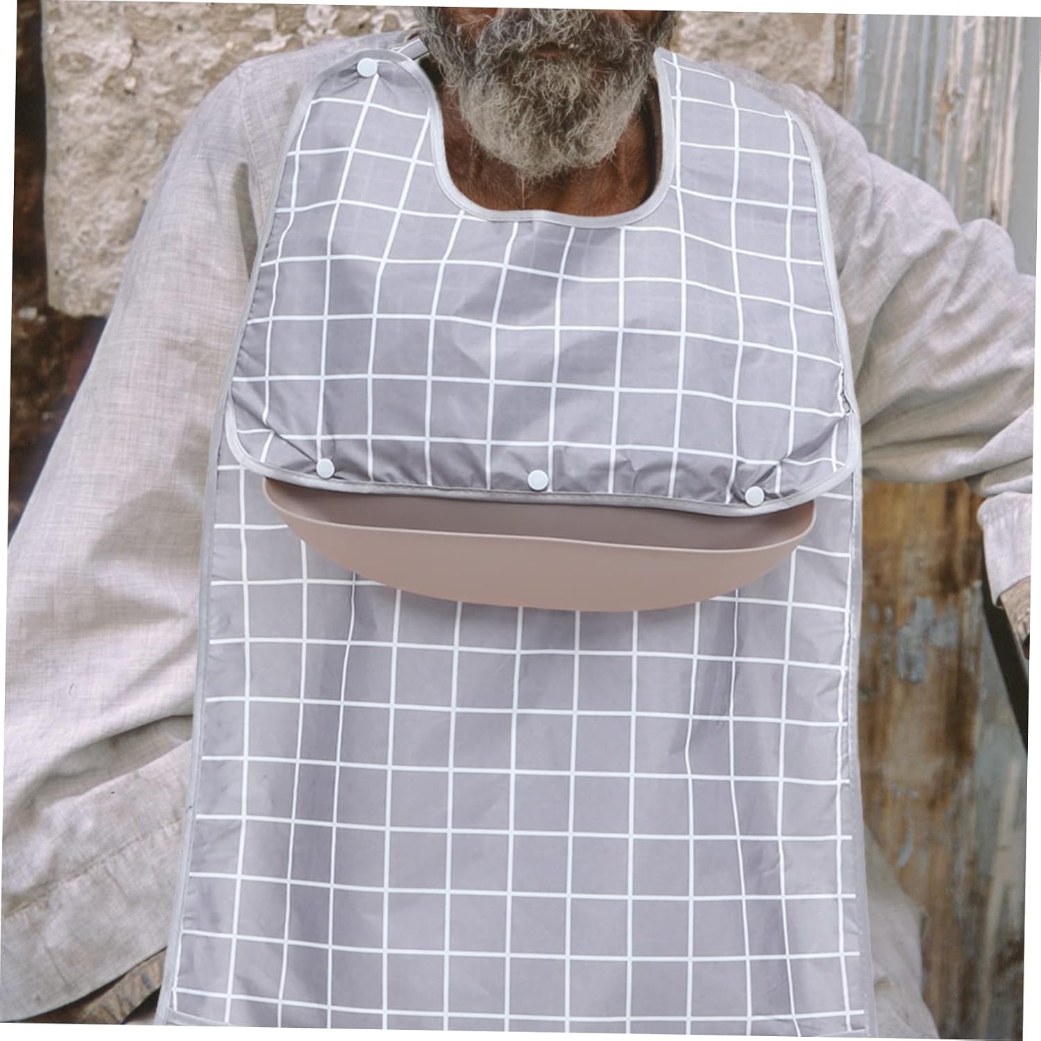 Healeved 3pcs Household Elderly Bib for Adults Comfortable Clothing Protector Design for Caregivers and Nursing Homes