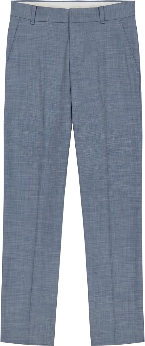 Boys' Flat-Front Dress Pant, Straight Leg Fit, Zip Fly & Belt Loops, Side & Back Pockets