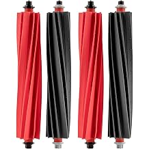 4 Pack S8 MaxV Ultra Roller Brushes for Roborock S8 MaxV Ultra/ S8 Max Ultra/Qrevo Master/Qrevo Slim Robot Vacuum, Main Brush Accessories, Multi-Surface Brush, Dual Rubber Brush Replacement Parts