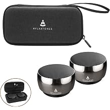 Electronic Tibetan Singing Bowl Portable 8 Healing Frequencies 396Hz-963Hz 6 Timer USB-C Rechargeable Bowl Meditation Device Set for Yoga Relaxation Stress with Portabl Travel Carrying Case