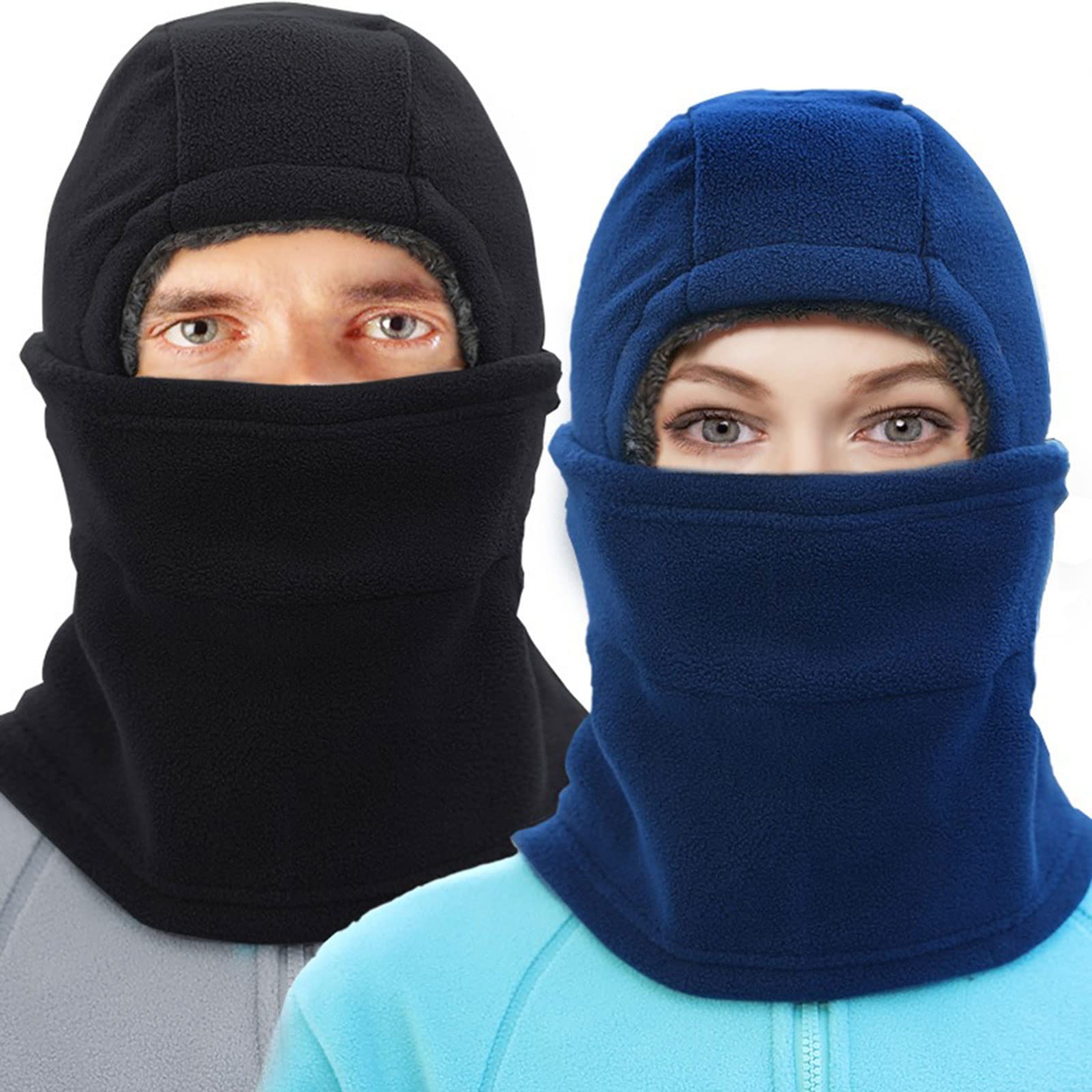 Produktbild von Strickmütze Damen Thermo Winter, Winddicht Warme Skimaske, 3 In 1