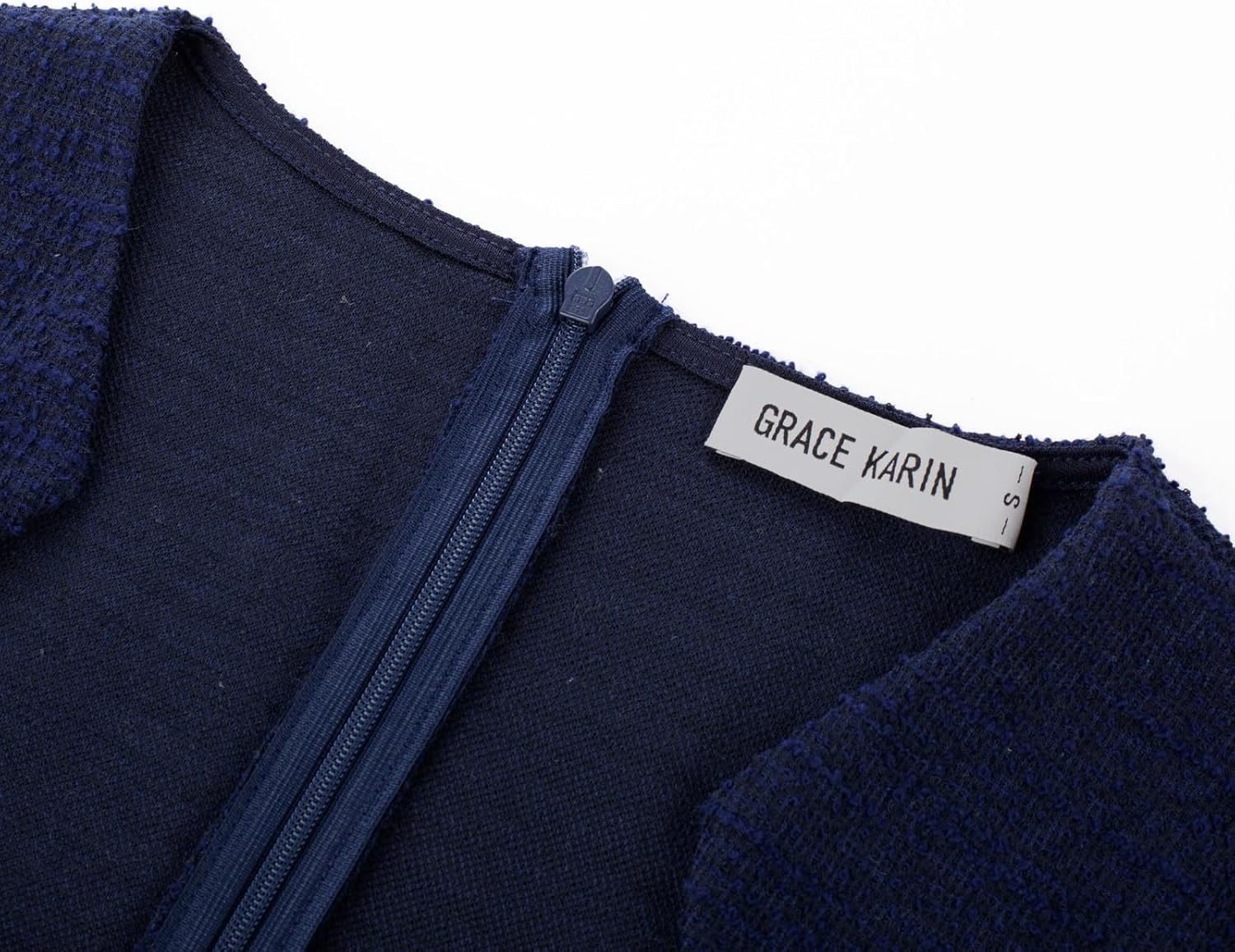 GRACE KARIN Women's Gorgeous Pencil Dress Cap Sleeve Tweed Pencil Dress for Work - Image 3