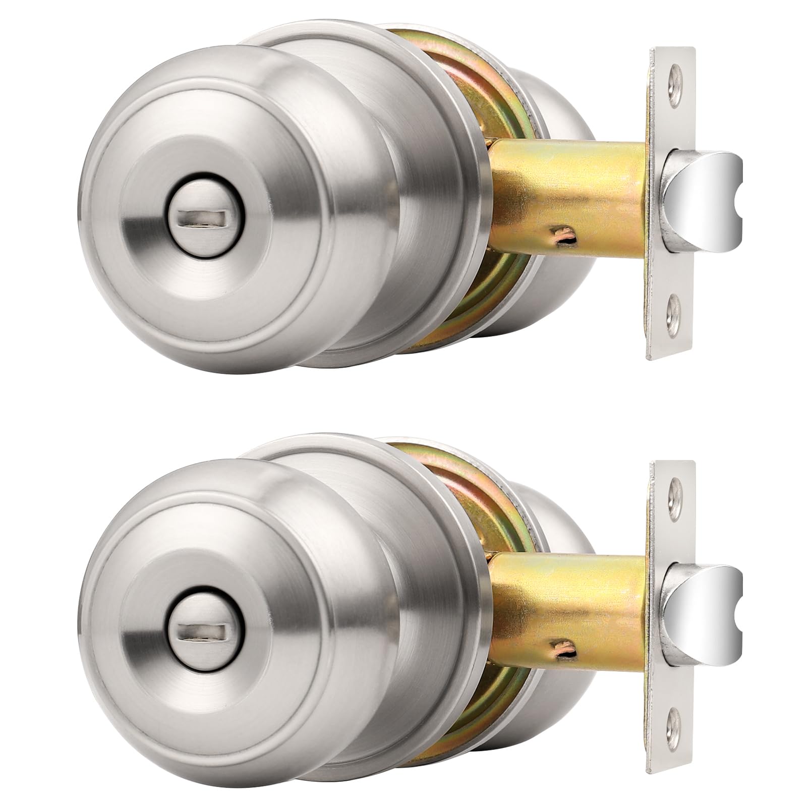 Bouton de porte intérieure avec verrouillage tournant le pouce poignée en nickel